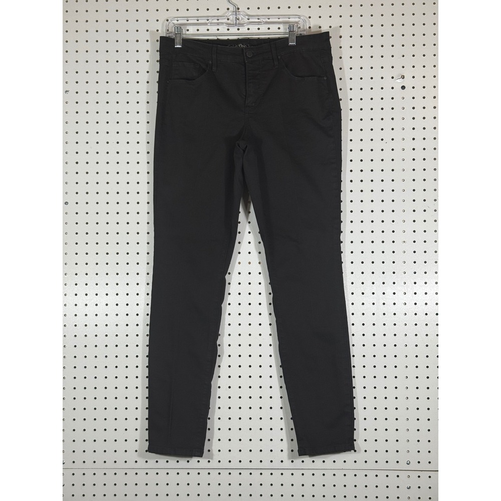 Calvin Klein Jeans Womens 12x32 Curvy Skinny Black Denim Pants Stretch Cotton